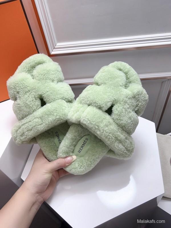 H ERLING Mao Slippers 2025 SS Collection Genuine Fur Comfort - LY00270