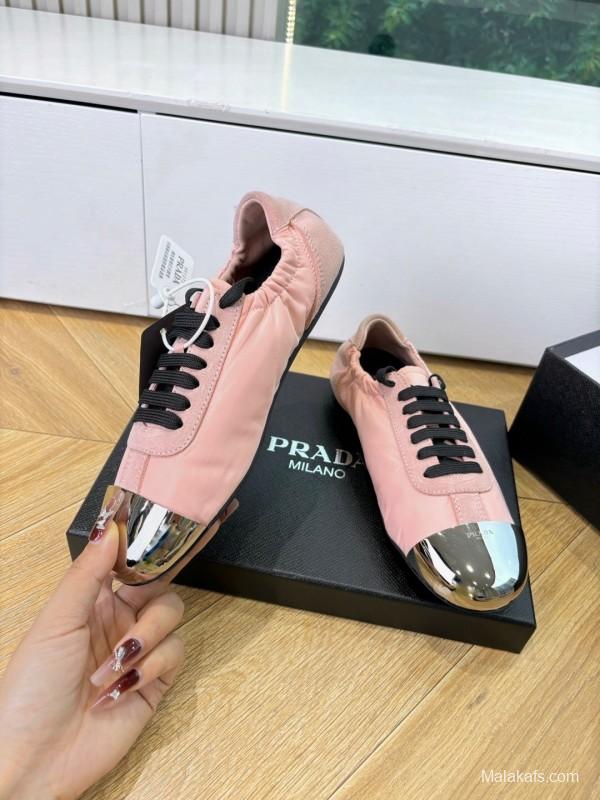 Prada 2025/SS Metal Toe Thin Sole Training Shoes Casual Shoes - LY00280