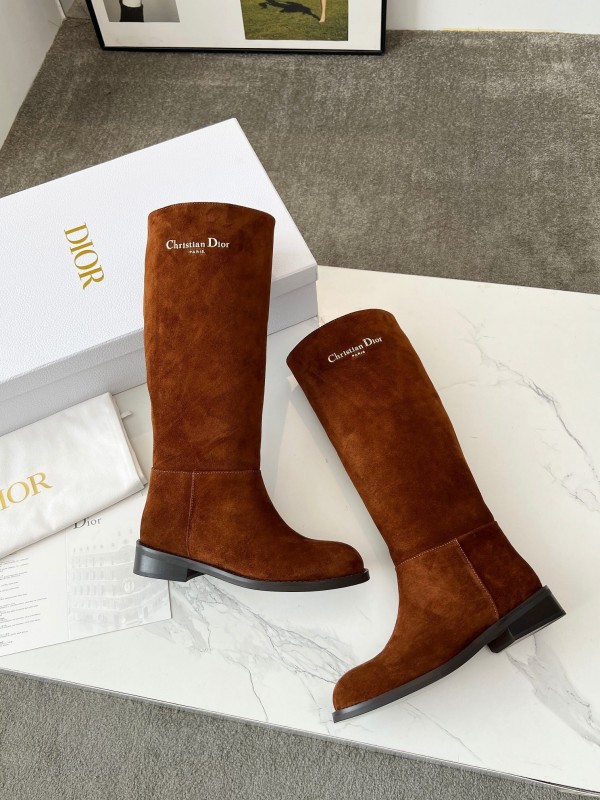 Dior 2025/SS Retro British Style Brogue New Knight Boots - LY00460