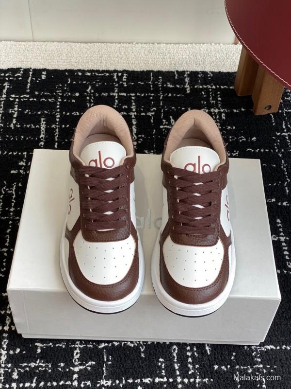 Alo 2025 SS Two-Tone White Sneakers Chunky Sole Comfort Casual - KFY00280