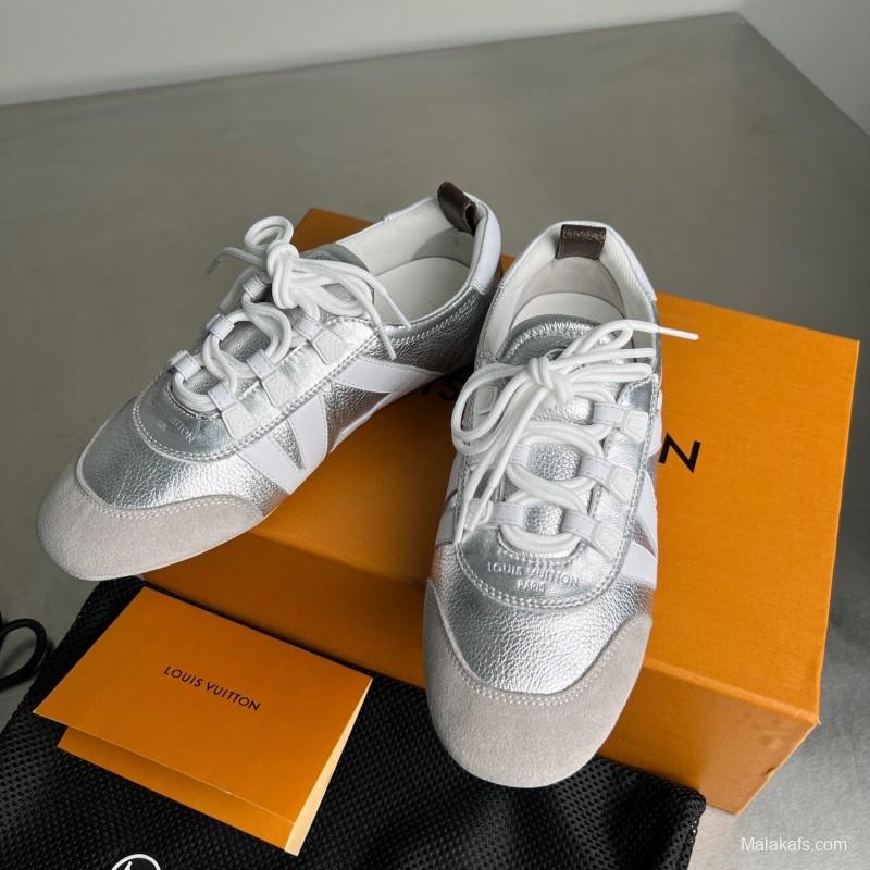 Lv Sneakerina 2025 SS Ballet Round Toe Lace-Up Low Top Lifestyle Casual Shoes - YC