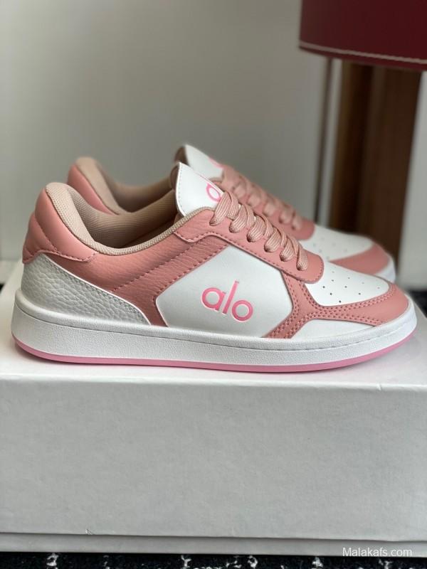 Alo 2025 SS Two-Tone White Sneakers Platform Comfort Casual Shoes - KFY00280