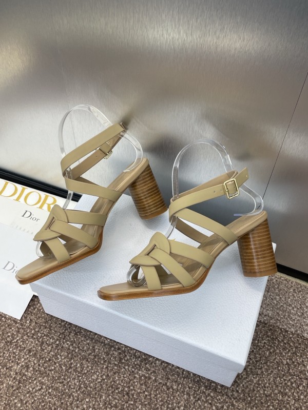 Dior D-Club Jelly Color Hollow Layered Cross Strap High Heel Women Shoes - KFY00290
