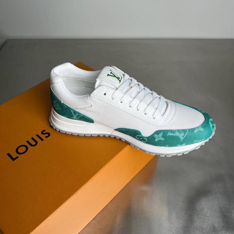 Louis Vuitton Run Away Leather Round Toe Lace-Up Low Top Casual Shoes - YC