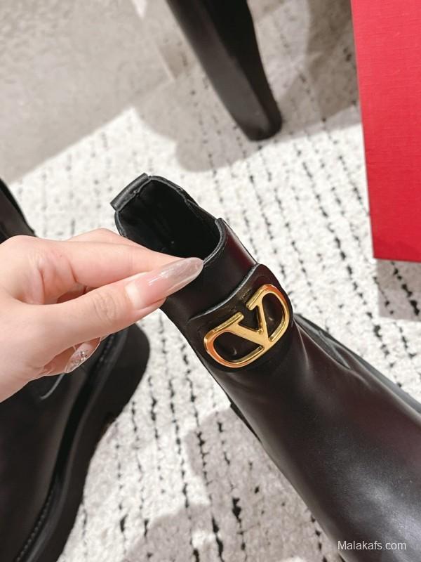 Valentino 2025 SS Metal Element Short Boots - LY00330