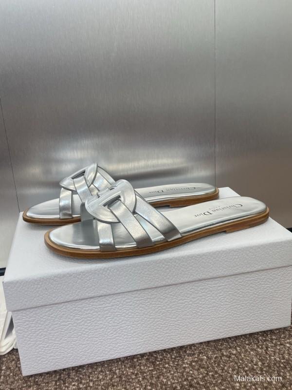 Dior D-Club Jelly Color Hollow Layered Cross Strap Women's Sandals - KFY00280