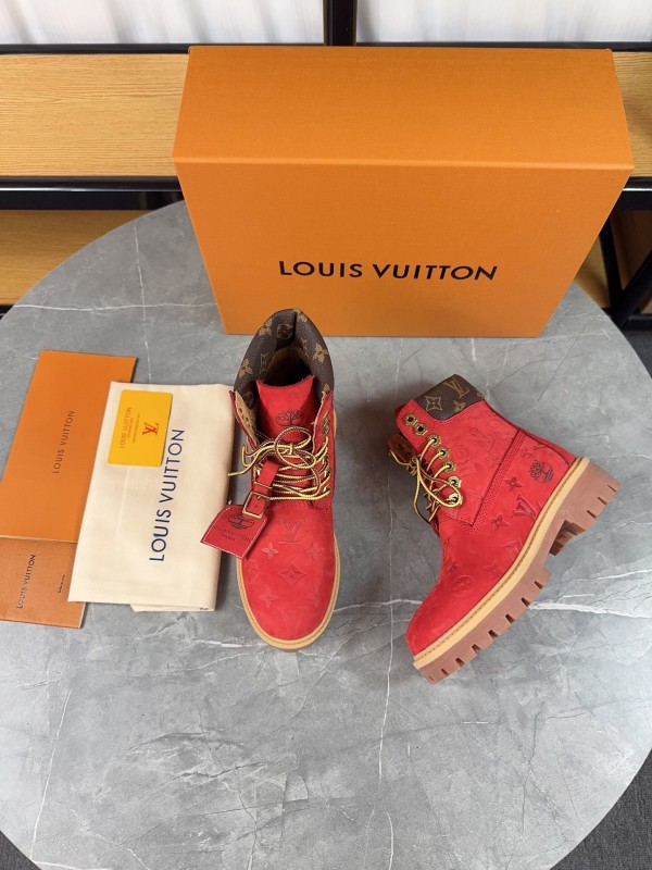 Timberland x LV Monogram Ankle Boots Waterproof Suede Leather - LY00380
