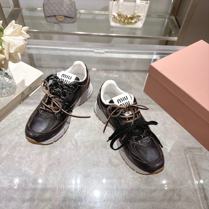 Miu Miu 2025 SS Dad Shoes Retro Style Athletic Sneakers - KFY00300/KFY00320