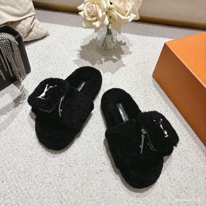 L牌 Wool Lazy Slippers 2025 SS Collection - LY00260