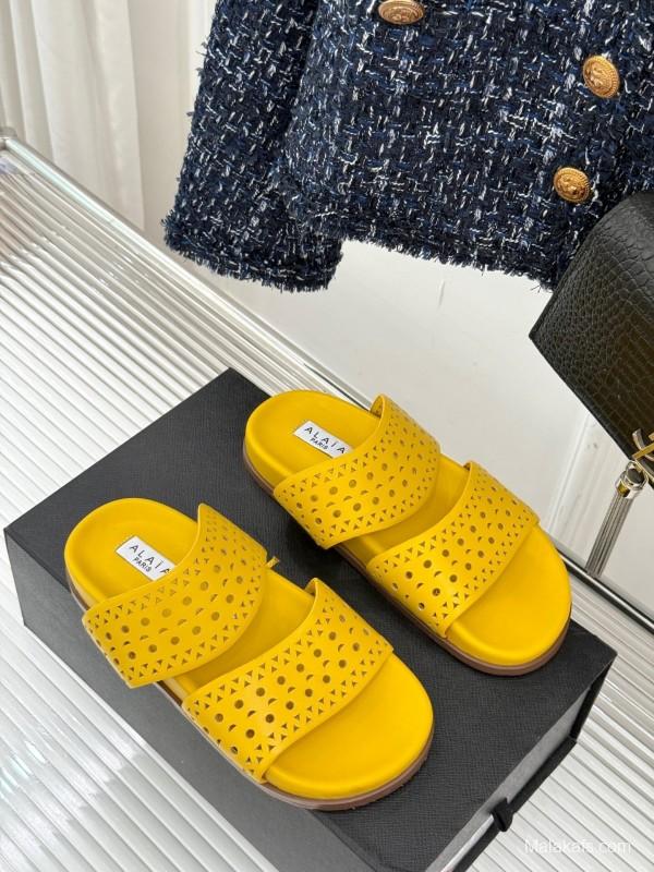 Alaia 2025 SS Hollow-Out Casual Sandals - KFY00260