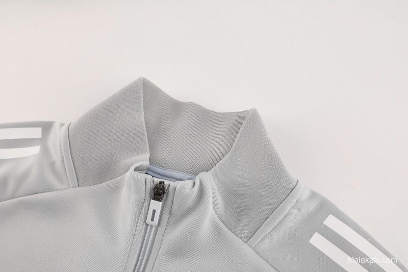 2025 Adidas Grey Full Zipper Jacket+Long Pants