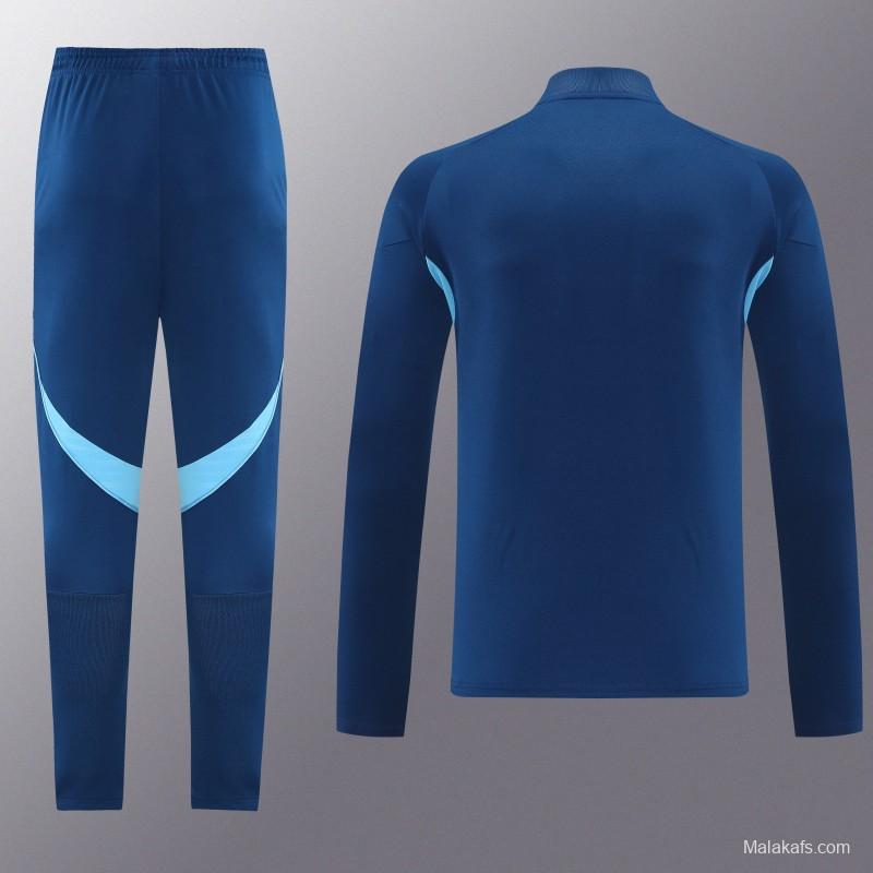 25/26  Adidas Navy Blue Full zipper Jacket Tracksuit+ long pants