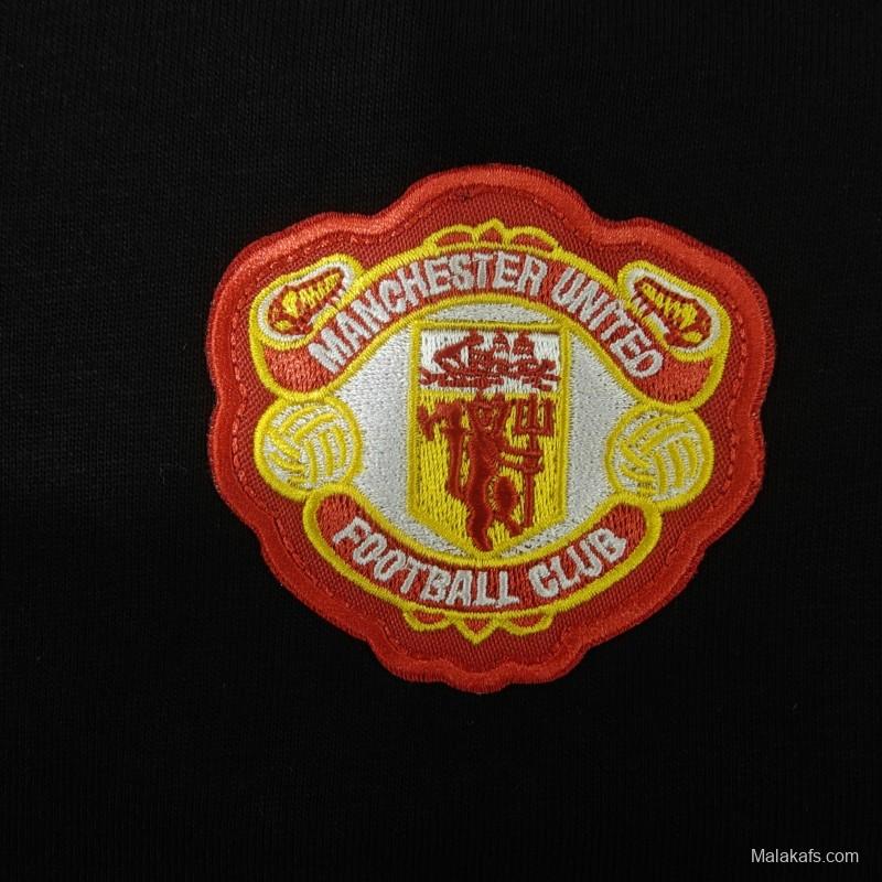 25/26 Manchester United Retro Embroidered Logo Hoodie 9 Colors