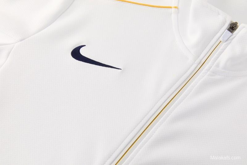 2026 NIKE White Full Zipper Jacket + Long Pants