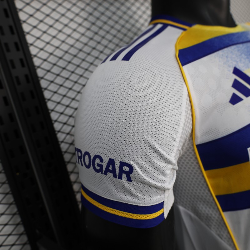 25/26 Player Version Boca Juniors White with Blue and Yellow Gradient Horizontal Stripes Jersey