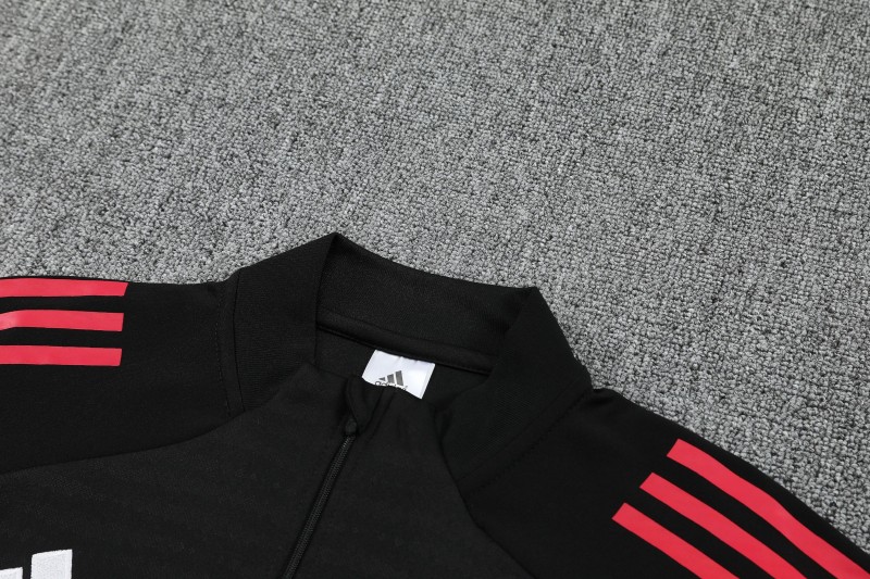 25/26 River Plate Black Half Zipper Jacket Tracksuit + Long Pants