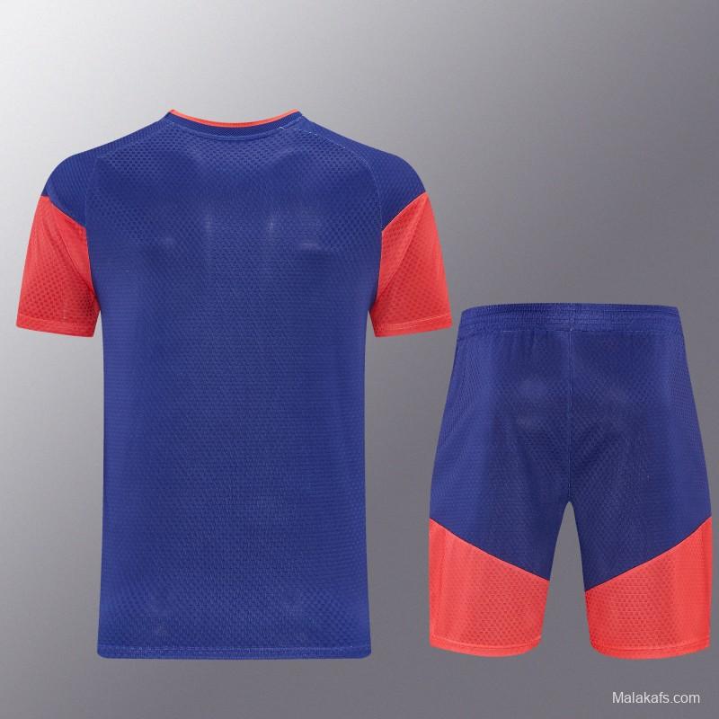 26/27 Japan  Blue  Short Sleeve+Soccer Shorts
