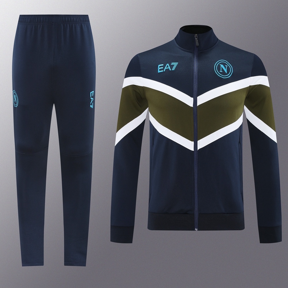 26/27 Napoli Navy Blue  Full Zipper Jacket Tracksuit + Long Pants