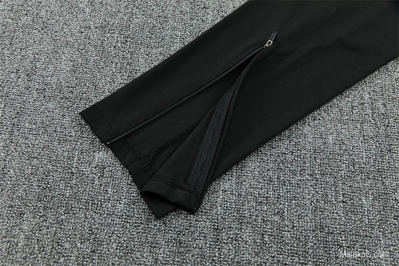 2026 Netherlands Black & Orange  Half Zipper Jacket Tracksuit + Long Pants