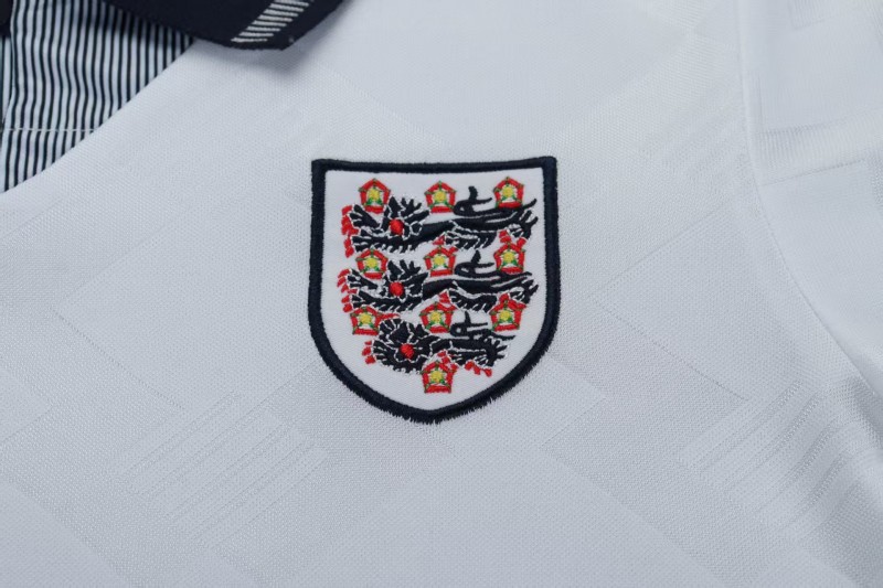 Retro 1990/92 Kids England White Home Jersey