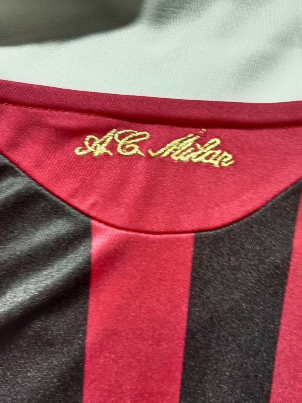 Retro 09/10 Kids AC Milan Home Long Sleeve Jersey