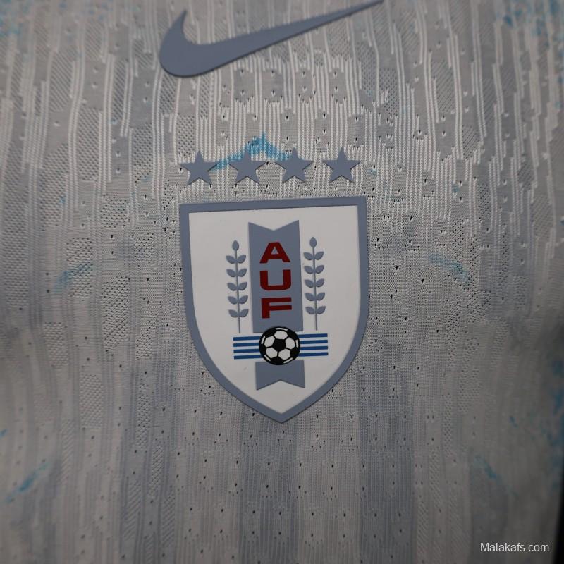 Player Version 2026 Uruguay Away Special Edition White  Jersey