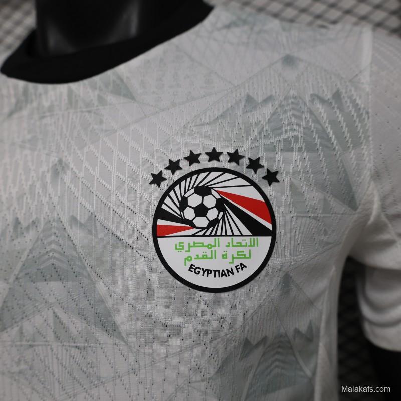 Player Version 2026 Egypt White with Grey  Away Jersey