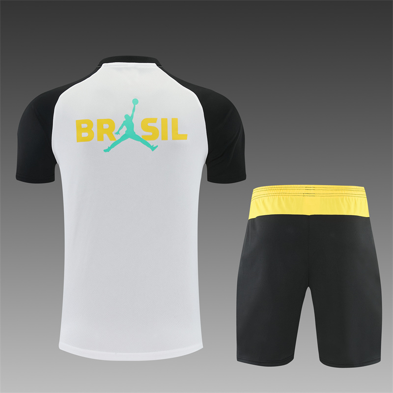 26/27 Brazil Away White Short Sleeve + Soccer Shorts