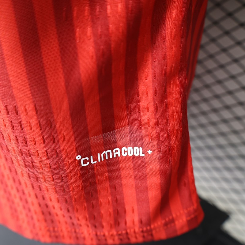 Player Version 26/27 FC Bayern Munich Red-on-Red Diagonal Stripe  Long Sleeve Jersey