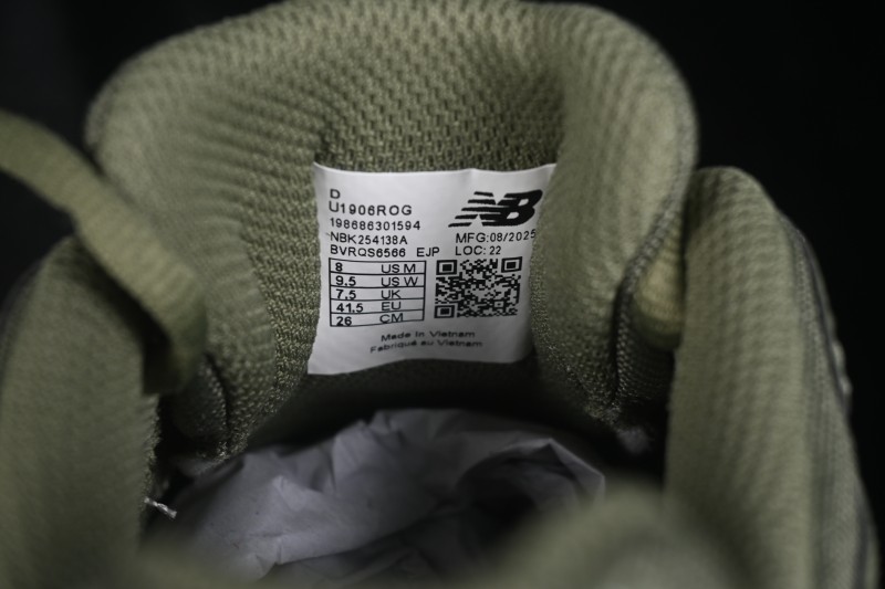 New Balance 1906 Series Retro Running Shoes with Breathable Mesh and T-Beam Support - U1906ROG