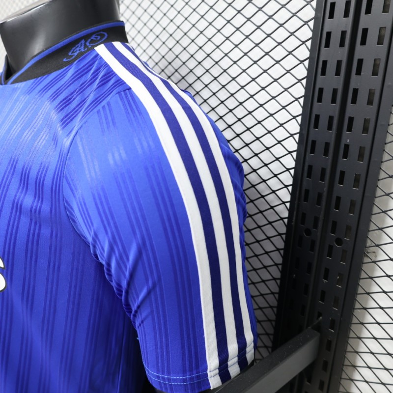 Player Version 2026 Adidas Originals Retro Style Royal Blue Stripe Football Jersey