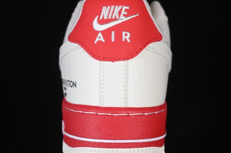 Nike Air Force 1 '07 Low LV Collaboration White Crimson Low-Top Casual Sneakers - BQ4212-100