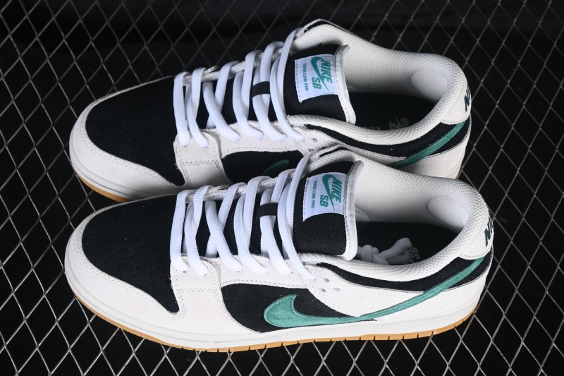 Nike SB Dunk Low Suede Grey Green Gum Skateboarding Shoes - HF3704-001