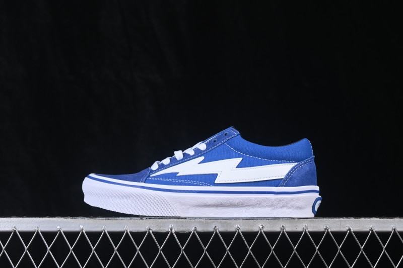 Revenge x Storm Old Skool Lightning Collaboration Low-Top Skate Shoes Blue White