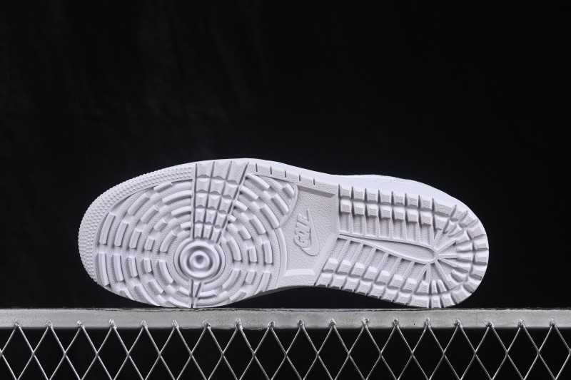 Nike Air Jordan 1 Low Retro Basketball Shoes in All-White Leather - DD9315-110