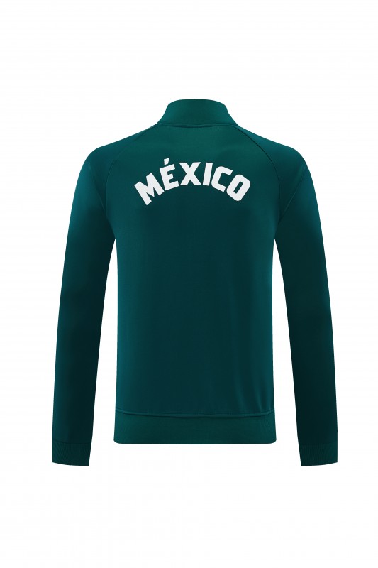 26/27 Mexico  Dark Green Full Zipper Jacket + Long Pants