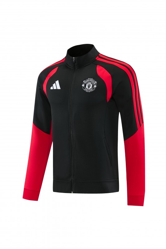 26/27 Manchester United FC  Black Full Zipper Jacket Tracksuit + Long Pants