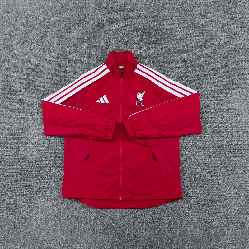 26/27 Liverpool FC Red  Full Zipper Windbreaker Jacket
