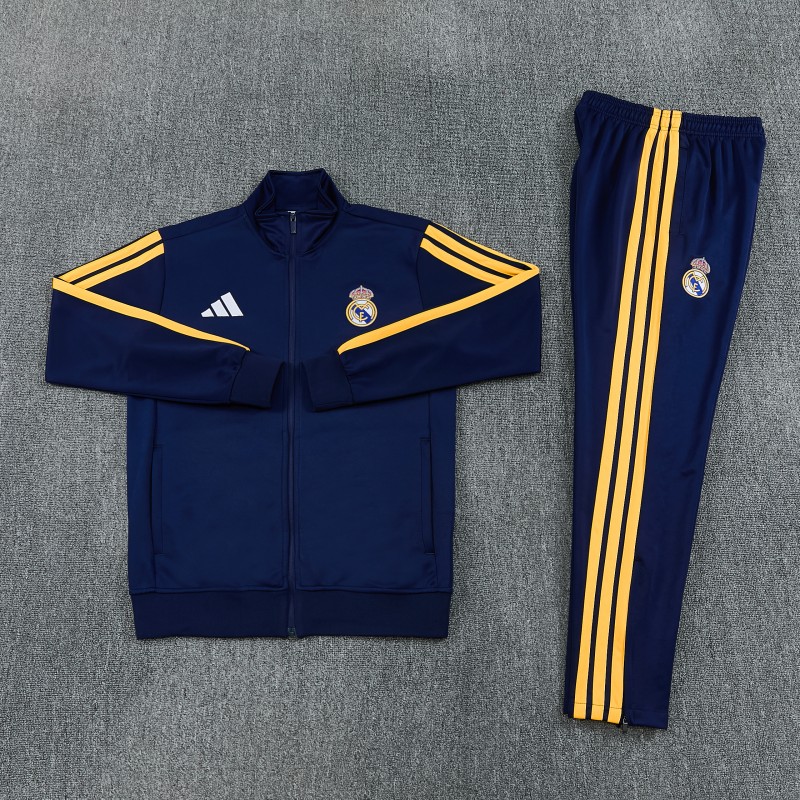 26/27 Real Madrid Royal Blue Full Zipper Jacket Tracksuit + Long Pants
