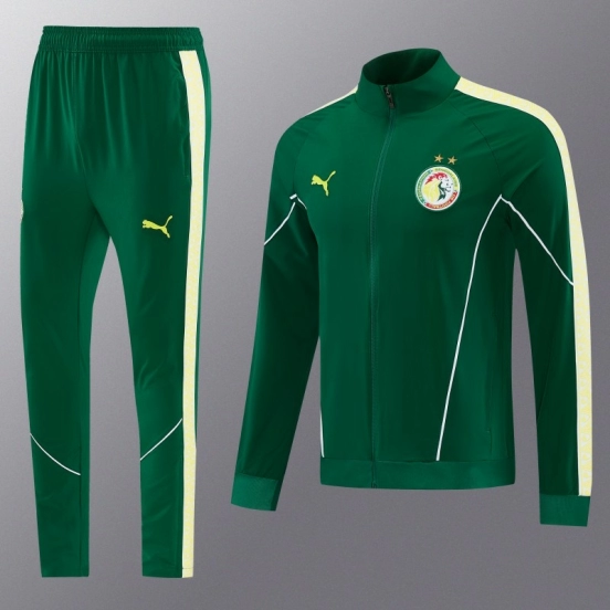 26/27 Senegal  Green Full Zipper Jacket + Long Pants