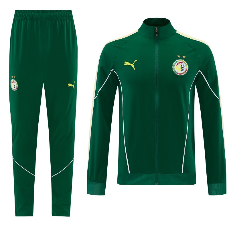 26/27 Senegal  Green Full Zipper Jacket + Long Pants