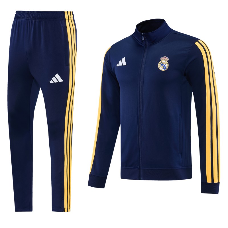 26/27 Real Madrid Royal Blue Full Zipper Jacket Tracksuit + Long Pants
