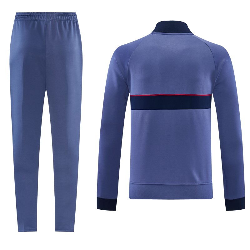26/27  Arsenal FC Blue Grey Full Zipper Jacket Tracksuit + Long Pants