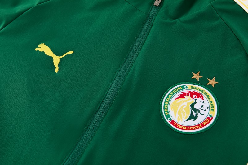 26/27 Senegal  Green Full Zipper Jacket + Long Pants