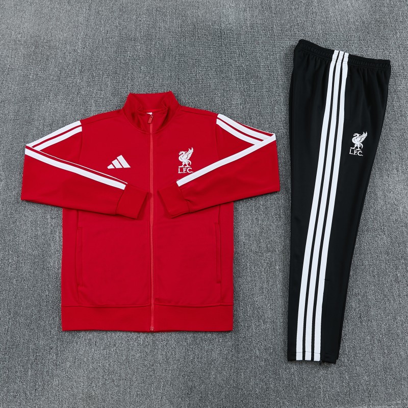 26/27 Liverpool  Red Full Zipper Jacket Tracksuit + Long Pants