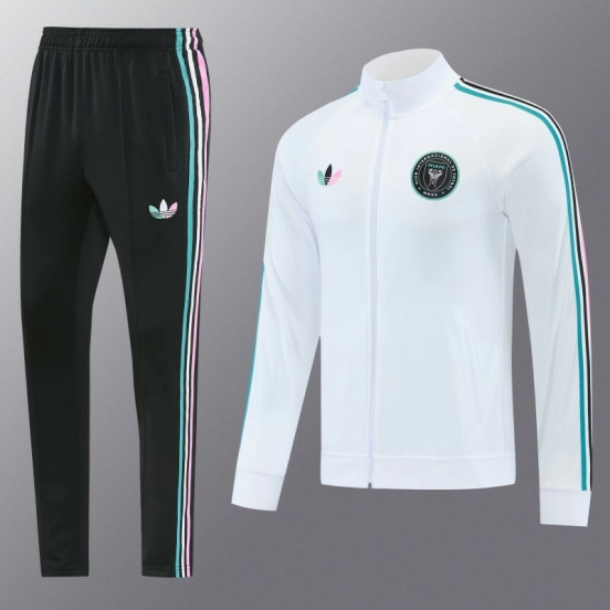 26/27 Inter Miami CF White Full Zipper Jacket Tracksuit + Long Pants