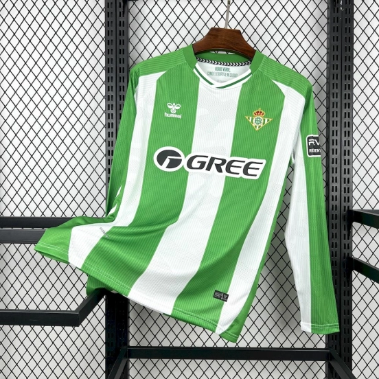 2025/26 Mens Real Betis Home Long Sleeve Jersey