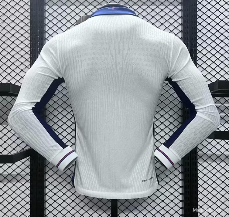 Player Version 2024 England Home Long Sleeve Jersey