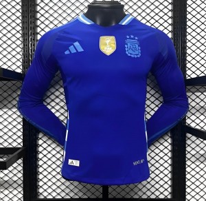 Player Version 2024 Argentina Away Long Sleeve Jersey