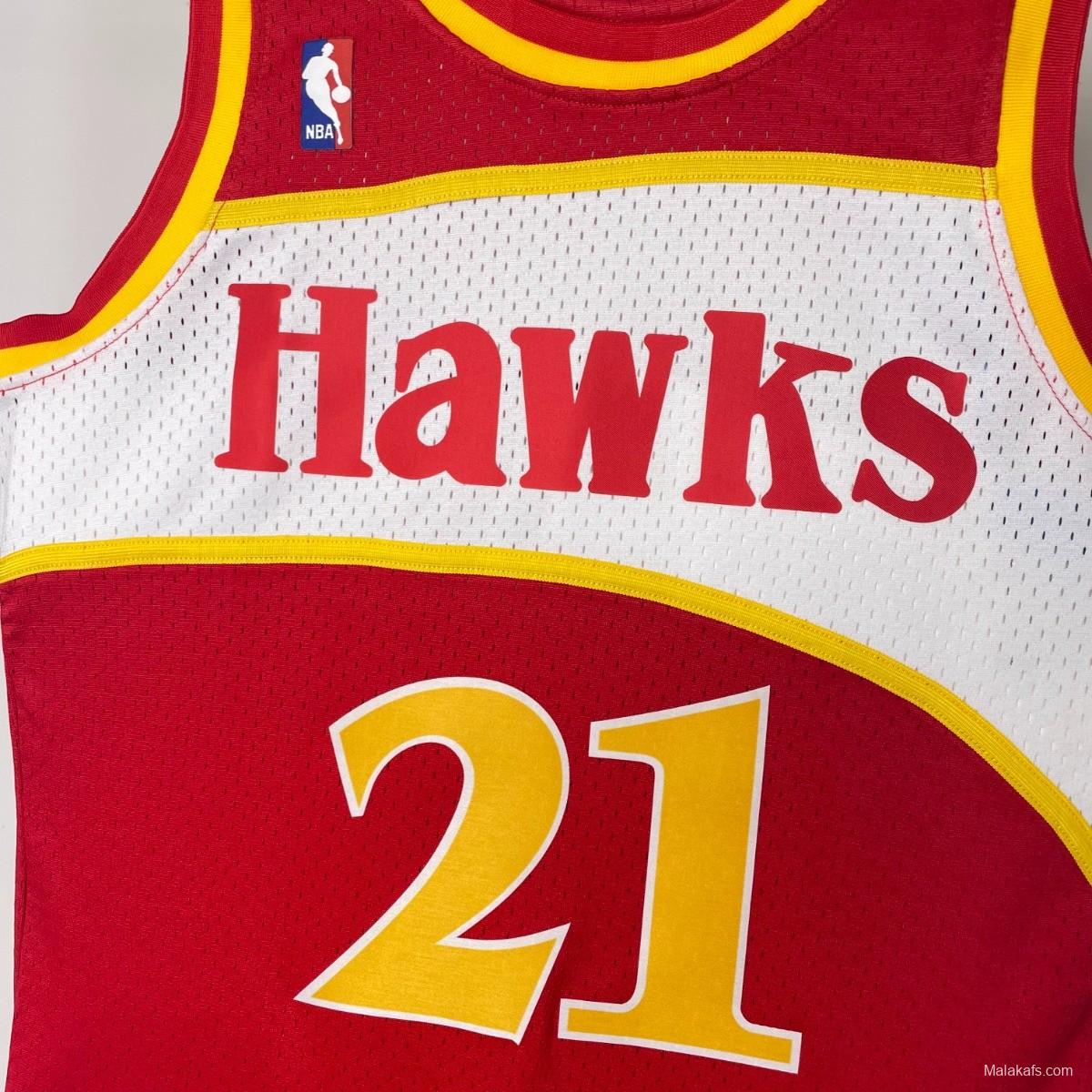 Atanta Hawks #23 Dominique Wilkins Mitchell & Ness 1986/87 Hardwood Classics Jersey